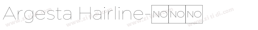 Argesta Hairline字体转换